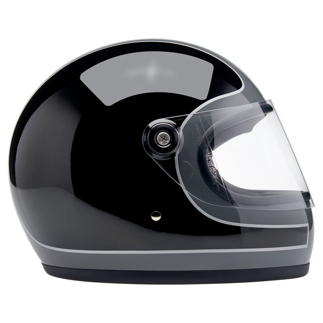 Biltwell Gringo S Helm Stormgrijs Zwart Tracker Gloss ECE 22.06 DOT Certificering