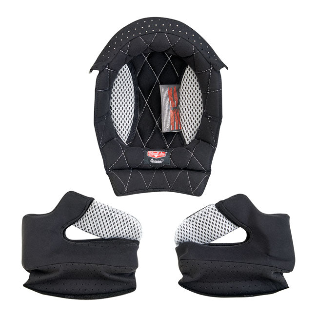 Biltwell Gringo S Gringo Helm Binnenvoering Vervangingsset Diamantstiksel en Klittenband Installatiesysteem
