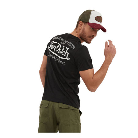 Von Dutch is an American fashion brand posthumously named after Kenny Howard; a.k.a. "Von Dutch"; an American motorcycle mechanic; artist and pinstriper. We have some nice shirts; sweats; hoodies; t-shirts and caps in our collection. All produced of cotton or a mix of cotton and elastane. So make up your mind and choose or just buy them all!