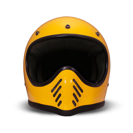 The DMD Seventy Seven is a tribute to the stylish icon of the 70''s. It was inspired by the first off-road helmet introduced in 1975. The Seventy Seven helmet is ECE 22.06 approved; Bluetooth ready; integrated sunvisor and it has a carbon Kevlar shell and a padded chin strap with Double D-Ring closure. DMD offers this helmet with 2 different shell sizes for a perfect fit and maximum compactness. The inner liner is removable and washable. Dedicated to all riders who love a quality product that meets all mode