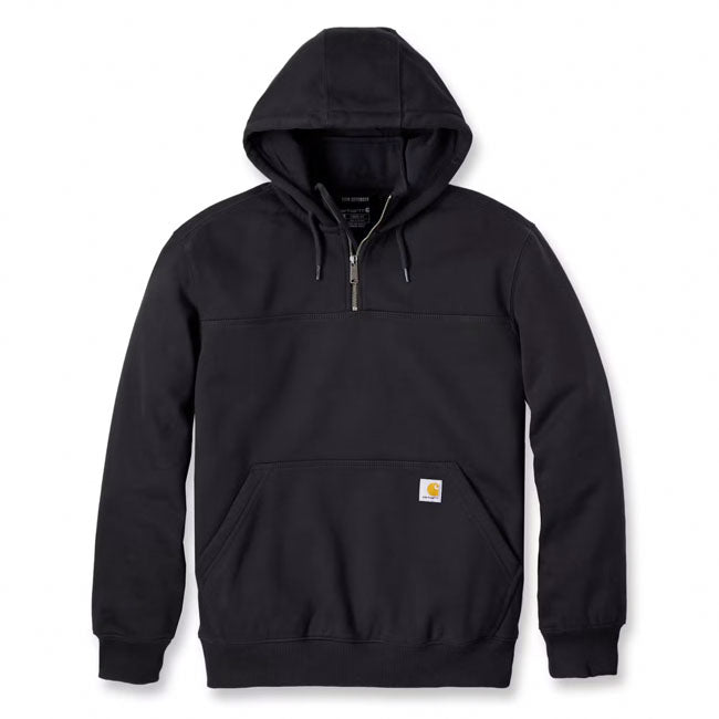 Carhartt Heavyweight Quarter Zip Hoodie Zwart DWR Fleece Met Verstelbare Capuchon