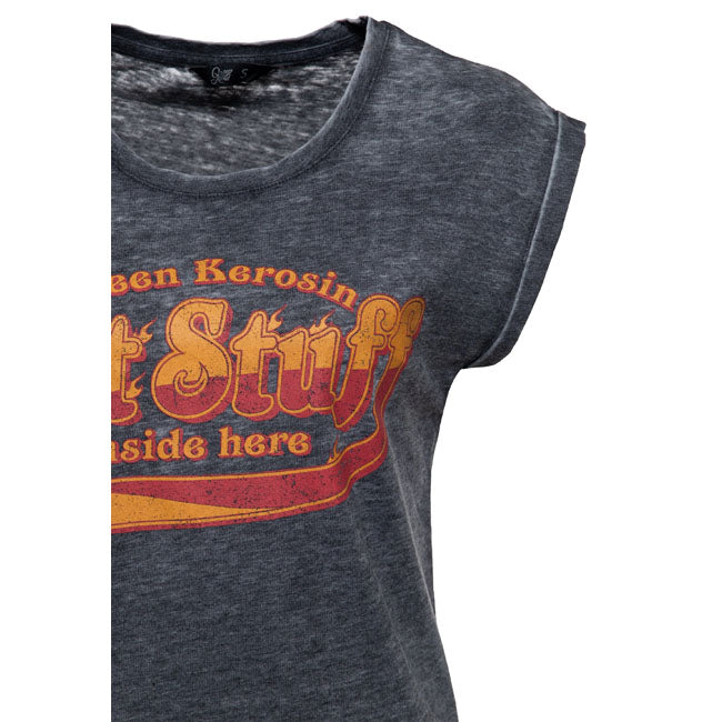 Queen Kerosin Hot Stuff T Shirt Antraciet Enzymwas Vintage