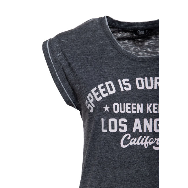 Queen Kerosin T Shirt Speed Is Our Passion Antraciet Unisex