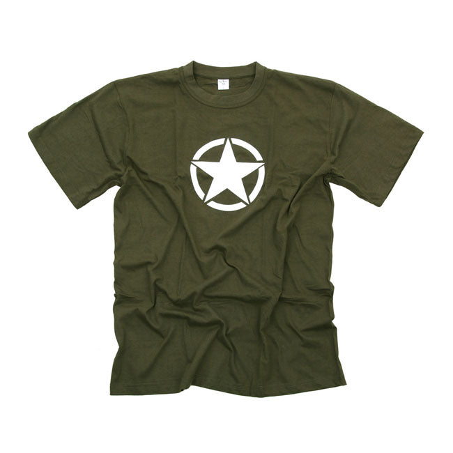 A T-shirt with tapered neck and perfect fit with WWII Military Allied Vehicle Star. Made of 100% cotton.