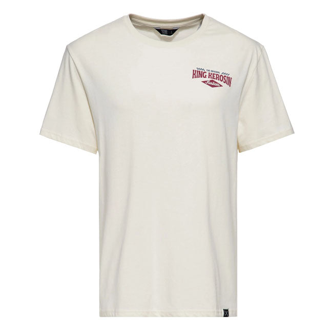 This King Kerosin t-shirt is like an homage to the golden era of hot rods! The large back print featuring a souped-up speedster; dice; and retro typography exudes a true workshop feel; straight from the custom garage. Featuring a classic crew neck; regular fit; and 100% soft cotton; it''s your ideal companion between wrenching and an after-work beer. The original King Kerosin for those who prefer to get their hands dirty.