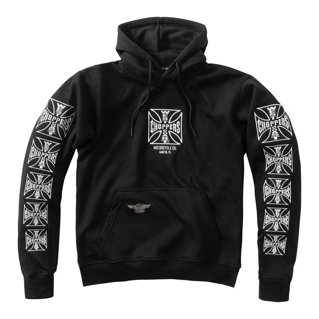 The Dominator Hoody from West Coast Choppers isn't just streetwear; it's a statement. Made from heavyweight cotton blend; this hoody is warm; tough; and ready to roll wherever the road takes you. Fully embroidered OG Cross logos blaze across the chest; back; and sleeves; no shortcuts; no compromises. This is next-level chopper gear for those who live fast; ride hard; and don't do subtle. From the streets to the garage; the Dominator has your back; literally.