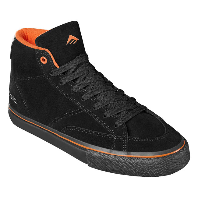 Emerica; the brand that is well known in the skate community for its footwear; has joined forces with Biltwell to create an exclusive collaboration that highlights the shared stoke of skateboarding and riding. They designed some cool stuff like hoodies; longsleeves and sneakers. The Omen High suede sneakers have a G6 foam insole; the pour-in G6 cushioning uses liquid polyurethane poured directly into the rubber cupsole to create a foam layer with incredibly high impact resistance and perfect bonding; and do