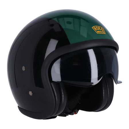 The perfect helmet for the urban commuter. We like to think of the Sundown as the Swiss Army Knife of the collection; a convenient lightweight multi-tool that's ready for anything. Wear it as an open-face when the weather is nice; and the moment you speed up; simply flip down the internal visor.It works for rain too; pull the visor and hey presto; ride in comfort! The helmet is made of `RQ LIGHT' fiberglass shell with a multi-density EPS liner and in two ergonomic shell sizes. Features a quick release micro