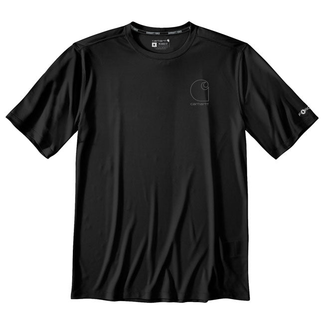 Stay protected and comfortable in the Carhartt Force Sun Defender t-shirt. Engineered to shield you from harmful UV rays; it's perfect for long days outdoors. This performance-driven t-shirt also features sweat-wicking technology to help you stay dry; no matter how hard you're working. Relaxed Fit Carhartt ForceT - FastDryT Technology is engineered to fight sweat and dry fast; so you stay cool and comfortable 24/7 Flat two needle cover stitch hem Carhartt "C Logo" silicon graphic on front left chest EN