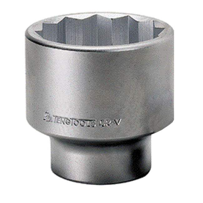 12-point socket with 3/4" drive. Chrome vanadium; satin finish.