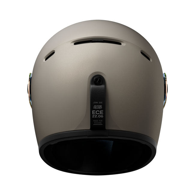 John Doe JD/ONE Frozen Titanium Retro Motorhelm Met Visier En Multi-Lock Systeem Met Ventilatie