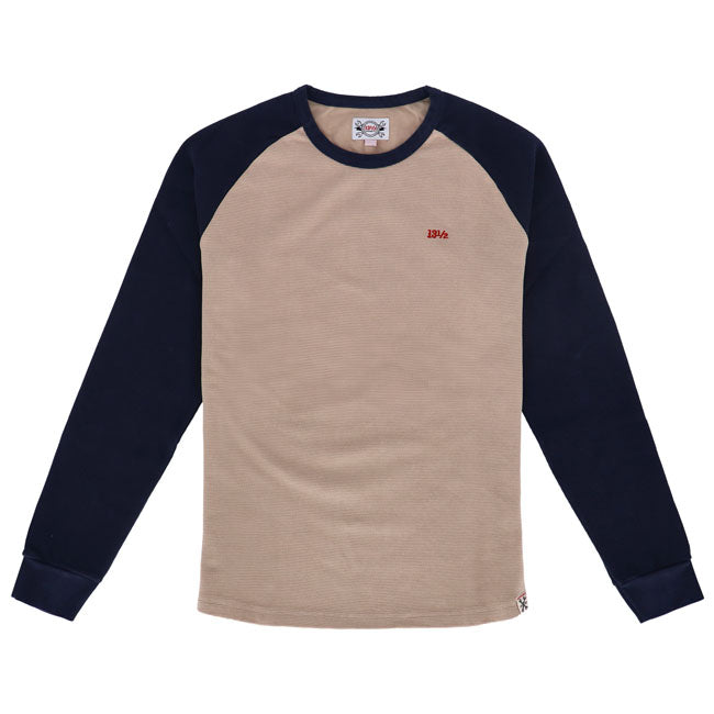 If you love the vintage look of the old-school motorcycle-club sweaters; you''ll love this 13 « Waffle shirt long sleeve. This shirt is made of 100% cotton and has a textured waffle knit that adds warmth and style. The round neck and the ribbed cuffs and hem give it a classic fit and feel. Available in three colorways.