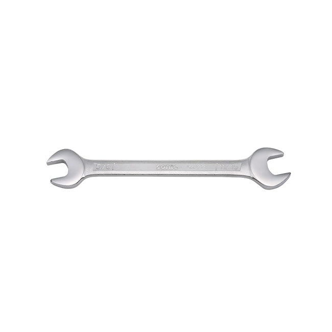 Individual open end spanner. Perfect for replacement or for size addition to an existing wrench set.  - US/SAE sized  - Chrome vanadium steel  - Satin finish.