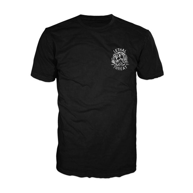 Lethal Threat In Memory T Shirt Zwart Wit Eerbetoon Ontwerp Voor Motorrijders En Casual Outfits