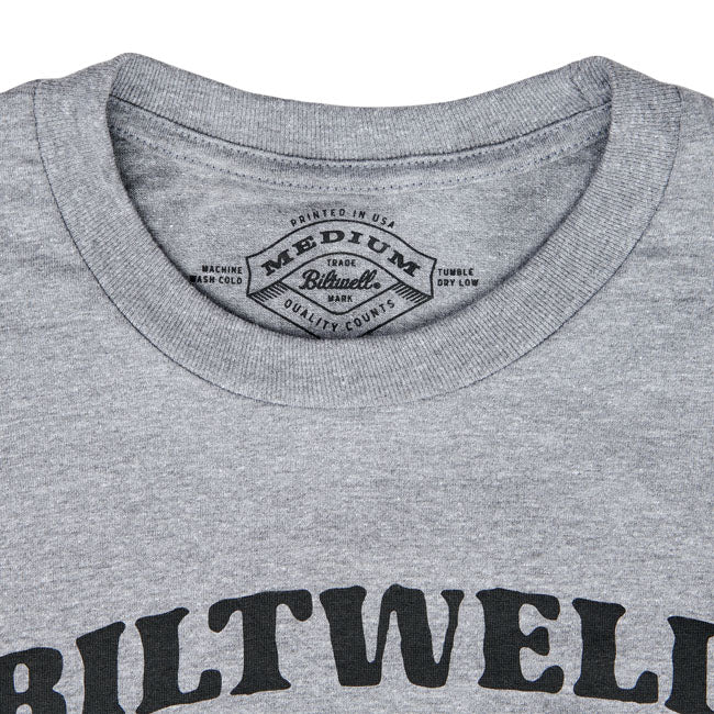 Biltwell Tiger Lange Mouw Grafiet Longsleeve Met Triumph Geïnspireerde Zeefdruk Vintage