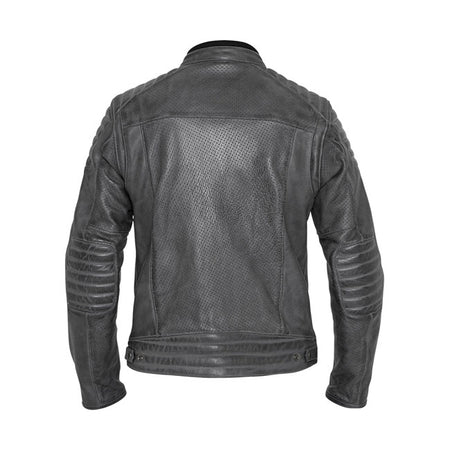 The John Doe Storm leather jacket totally lives up to its name; keeping you cool in every sense of the word. Perforated leather keeps air flow ideal when you're out on your motorbike during the hot summer months. The important thing is that this AAA-certified leather jacket protects you in every situation and has protector pockets in the shoulders; elbows and back. The classic box fit comes with preformed sleeves increasing your riding comfort. Design features include padded shoulders and elbows and a poppe