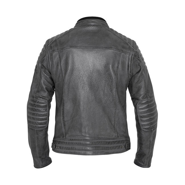 The John Doe Storm leather jacket totally lives up to its name; keeping you cool in every sense of the word. Perforated leather keeps air flow ideal when you're out on your motorbike during the hot summer months. The important thing is that this AAA-certified leather jacket protects you in every situation and has protector pockets in the shoulders; elbows and back. The classic box fit comes with preformed sleeves increasing your riding comfort. Design features include padded shoulders and elbows and a poppe