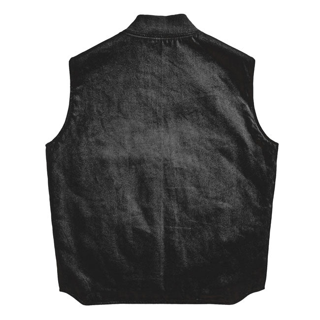 The Worker Havana vest from Holy Freedom is a modern take on classic utility wear; built for life on and off the bike. Constructed from rugged cotton canvas; it's tough enough for the road but lined with soft brushed flannel for all-day comfort. Featuring reinforced shoulders; snap-button closure; and roomy pockets for tools or essentials; this vest balances old-school workwear grit with bold rider style. Layer it over a hoodie or shirt and make it your everyday go-to.
