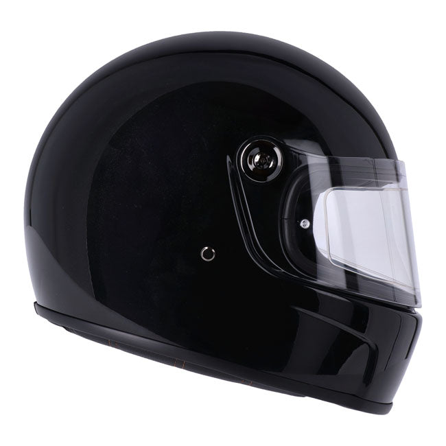 The ROEG RX1 crafted from the "ROEG Performance series;" a modern vintage full-face helmet that embodies the perfect blend of rugged style; comfort; and safety; making it an exceptionally cozy helmet. Its ultra-compact; shock-absorbent RX fiberglass shell is packed with all the features expected from a contemporary helmet; including a multi-density EPS liner; pin-lock ready visor; removable and washable comfort lining and a quick-release micro-lock chin strap. With ECE 22/06 homologation ensuring maximum ri