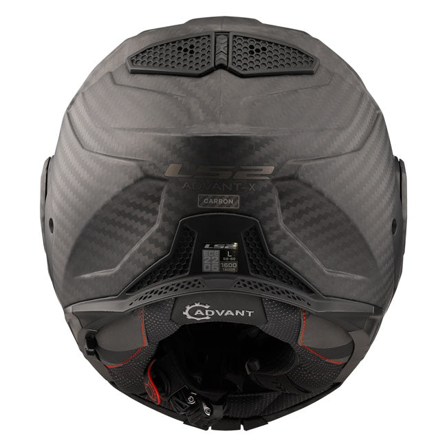 LS2 Advant X Carbon Helm Mat Met 180 Graden Draaiende Kinbar en Anti Fog Visier