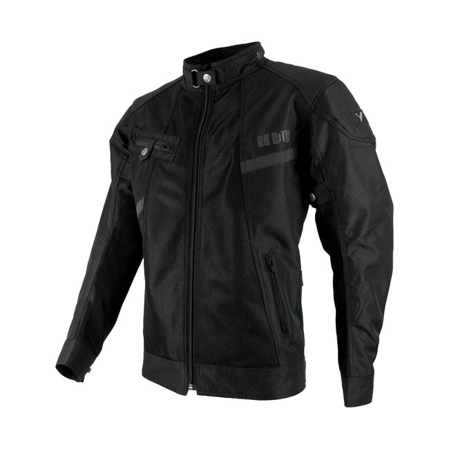 By City Summer Route II Jas Zwart Geperforeerde Mesh Cordura CE Level 2 Elleboogbescherming Flexishock