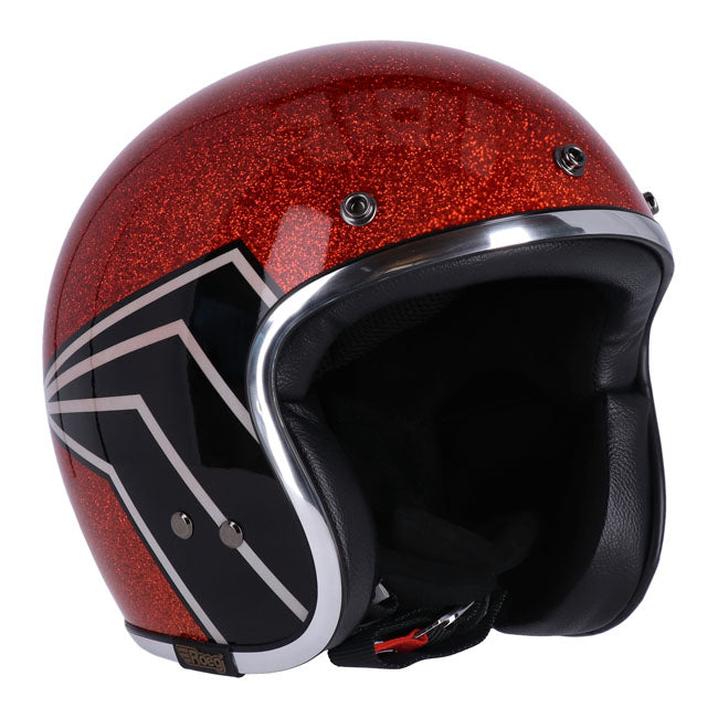 The best way to stay safe on a motorcycle is to not ride a motorcycle; but let's skip that option and go for an ECE 22.06 approved helmet that looks amazing. These 13 « Skull bucket helmets are old-school cool; with vintage colors and graphics that match your chopper style. The Buckets are made of fiberglass in four different shells and are available in sizes ranging from Extra Small to Double XL. Complete with padded chin strap and classic double d-ring closure; plus integrated snaps for shields and peaks