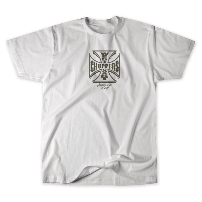 The wide collection of West Coast Choppers t-shirts; sweats; hoodies and other apparel makes it sometimes difficult to make a choice. But all of the WCC have a cool look. Moreover the WCC apparel are of high quality and durable. This t-shirt with is one of them with a rib collar. The t-shirt has at the front and back a pinstripe variation of the OG cross logo. The logos are screen printed.Made of 100% cotton and they come in a relaxed fit.