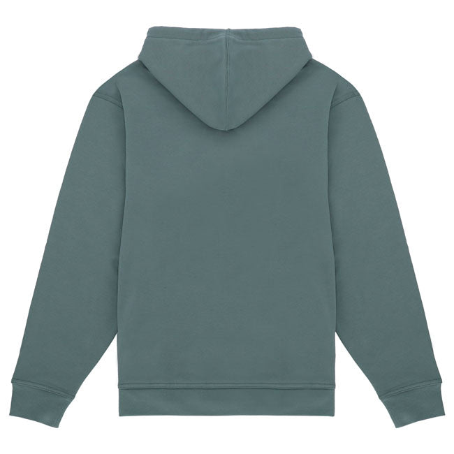 The Dickies Loretto hoodie is a relaxed fit; heavyweight hooded pullover. Made out of 425GSM cotton-poly french terry; this hooded sweater features lined drawstring hood; ribbed hem and cuffs; kangaroo pocket; and small and clean embroidered Dickies script logo on the left chest. A minimalist pullover hoodie with authentic Dickies detail and fabrication.  Relaxed fit 80% cotton / 20% polyester 425 GSM cotton-poly french terry