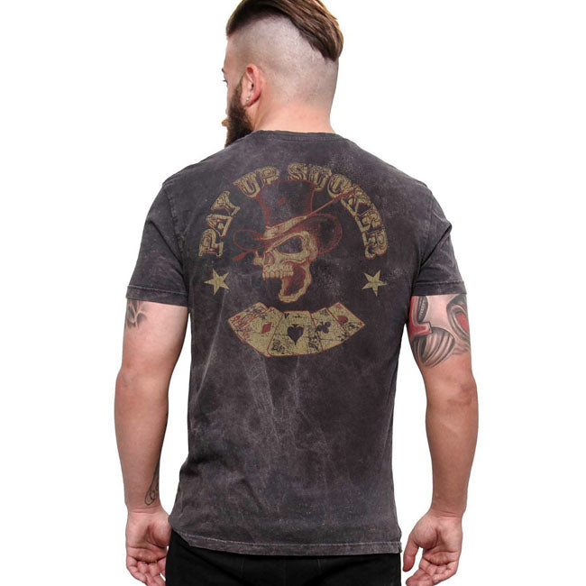 West Coast Choppers Pay Up Sucker T Shirt Vintage Zwart Zachte Katoen Normale Pasvorm Streetwear