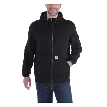 You can't always pick the weather; but you can dress for it with the Carhartt Wind Fighter hooded sweatshirt. Features wind resistant fleece; Rain Defenderr - Durable Water repellent finish; Wind Fighterr - Tames the wind; left chest map pocket with hidden zipper closure and two lower front split hand warmer pockets with flap closures. We built this hoodie to handle wind and light rain; so you can get the job done. The fleece-lined sweatshirt blocks the wind and sheds water to keep you moving; all in the fa