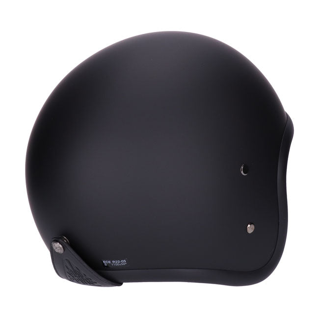 Roeg Sundown Helm Matte Zwart Open Face Met Intern Vizier En Microlock Sluiting ECE