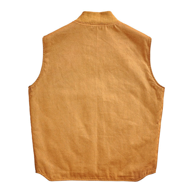 The Worker Havana vest from Holy Freedom is a modern take on classic utility wear; built for life on and off the bike. Constructed from rugged cotton canvas; it's tough enough for the road but lined with soft brushed flannel for all-day comfort. Featuring reinforced shoulders; snap-button closure; and roomy pockets for tools or essentials; this vest balances old-school workwear grit with bold rider style. Layer it over a hoodie or shirt and make it your everyday go-to.