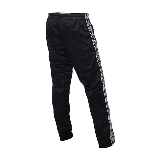 The Tracksuit collection is made of brushed tricot with a slim fit; ribbed cuffs; nylon full zip in front; two front pockets and the waistband with elastic inside and drawcord on pants. The WCC logo tape in jacquard with piping applied on sleeves and on sides of the pants. Logos printed on chest and back. Perfect for your spare time when not on the bike.