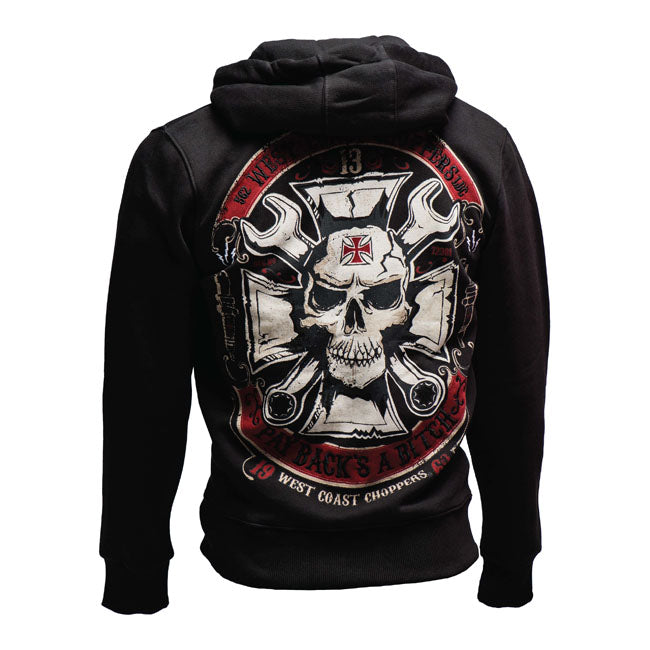 Are you looking for super nice hoodies and sweats from West Coast Choppers? Then check out our collection. All the hoodies and sweats have a distinct design; this makes them unique. The hoodies and sweats have a nice print on the front or back. Most of them have at the lower bottom a woven OG cross label. The hoodies and sweats come in a comfort fit.