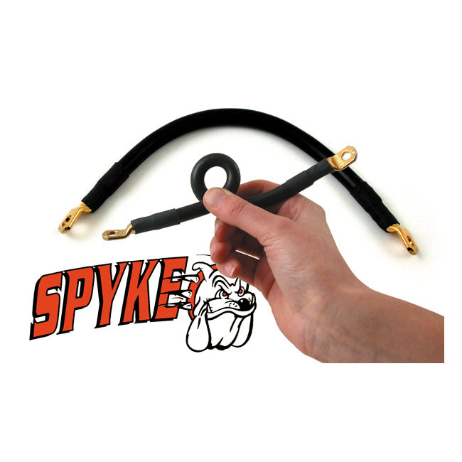 Incl. 2 cables.  - 33cm with 1/4" & 3/8" eyelets  - 28cm with 1/4 & 5/16" eyelets  A serious quality battery cable set. Compatible with all OEM & high performance starters. Extremely flexible. They''ll bend effortless; similar to a spark plug cable. Over 1600 tin plated thin copper strands are used in this thick 4 gauge / 5.19mm diameter / 19mmý cable (stock is just 6 gauge / 13mmý); which are covered by a silicone jacket. The heavy-duty terminals are gold plated for best and lasting electrical conduction