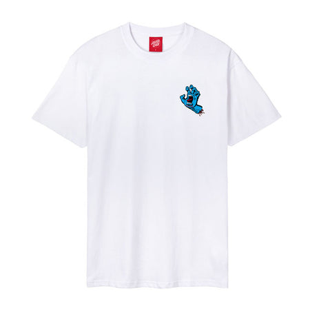 Roll up and stand out in the latest t-shirts and apparel from Santa Cruz Skateboards. The Screaming Hand regular fit cotton t-shirt features small front and large back Santa Cruz Screaming Hand logo prints. Artwork by the legendary Jim Phillips. Santa Cruz has been manufacturing the best skateboards and apparel since 1973. Innovative skateboards and artwork from the beginning ''til the end.
