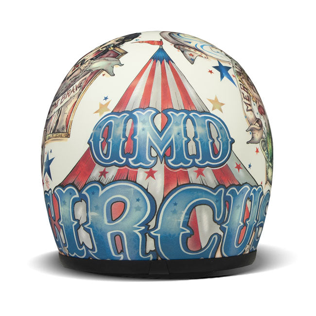 DMD Retro Circus Helm ECE 22.06 Met Glasvezelschaal Bluetooth Klaar Visiersnaps Velcro Voering