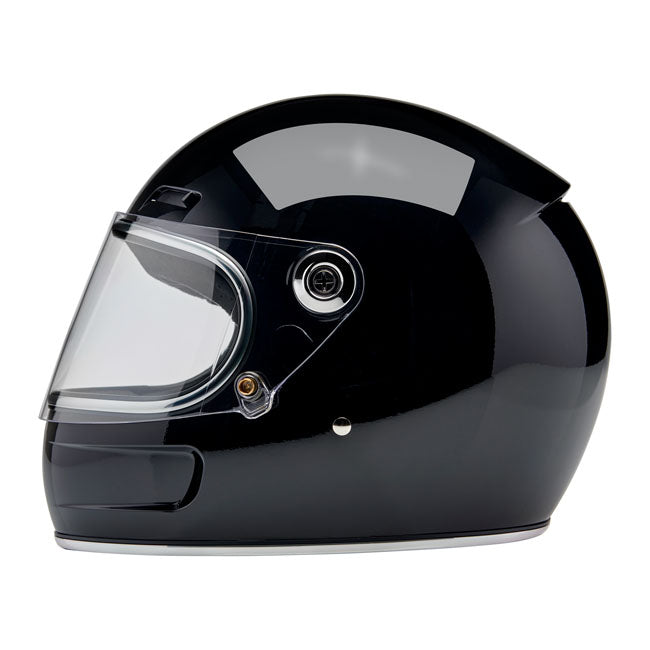 Biltwell Gringo SV Helm Glans Zwart Met Ventilatie en DOT FMVSS 218 en ECE R22.06 Certificering