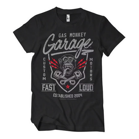 Gas Monkey Garage! Choose your favorite t-shirt; hoodie; tanktop; long sleeve or cap from the legendary Dallas-based garage founded by Richard Rawlings and made famous by their tv show. Blending craftsmanship; rock 'n' roll energy; and Texas grit; Gas Monkey Garage has become a symbol of automotive passion and bold designs. Also their apparel have bold designs; every piece; from rugged t-shirts to stylish hoodies are made from 100% cotton have a nice print on the back or front. Wear the legend. Embrace the 