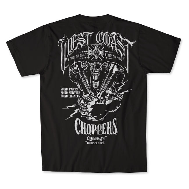 West Coast Choppers T Shirt Zwart 2 Times The Quality