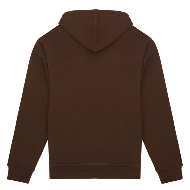 The Dickies Loretto hoodie is a relaxed fit; heavyweight hooded pullover. Made out of 425GSM cotton-poly french terry; this hooded sweater features lined drawstring hood; ribbed hem and cuffs; kangaroo pocket; and small and clean embroidered Dickies script logo on the left chest. A minimalist pullover hoodie with authentic Dickies detail and fabrication.  Relaxed fit 80% cotton / 20% polyester 425 GSM cotton-poly french terry