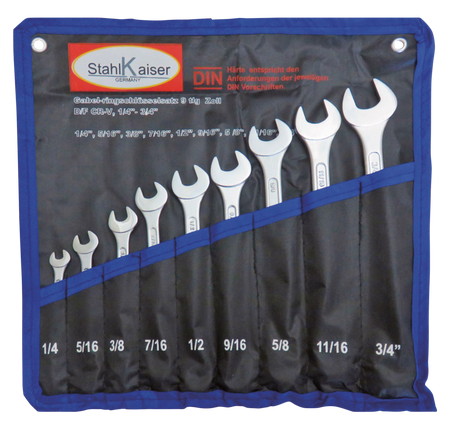 9-PIECE INCH SIZE COMBINATION WRENCH SET
