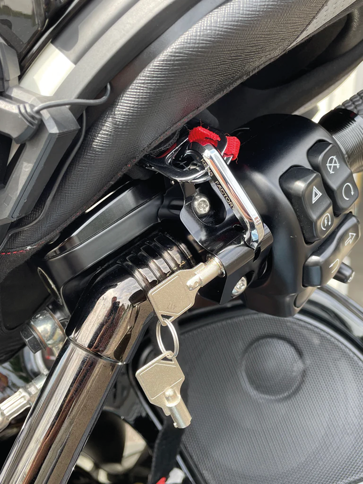 KEN'S FACTORY HANDLEBAR CONTROL MOUNTED HELMET LOCK